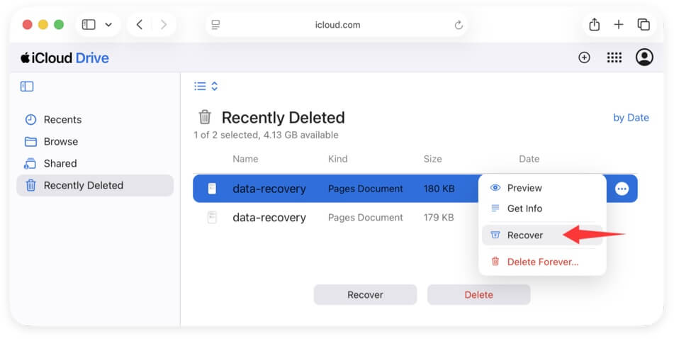 recover unsaved or lost Pages documents on Mac