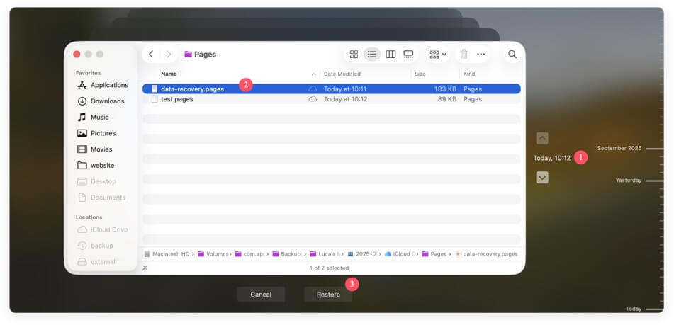 recover unsaved or lost Pages documents on Mac