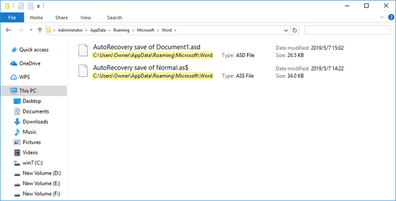 how to recover deleted or unsaved Word document