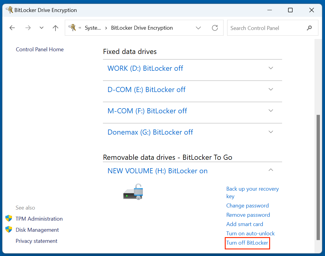 reformatting a BitLocker-encrypted hard drive
