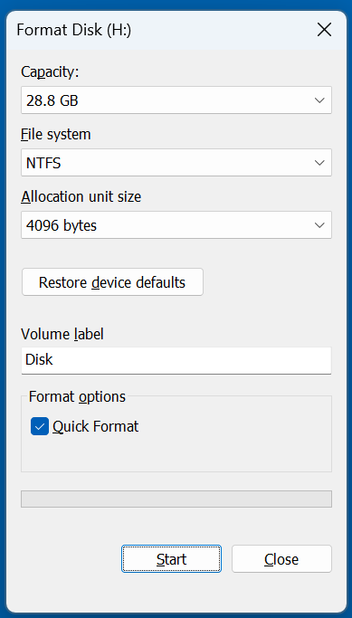 reformatting a BitLocker-encrypted hard drive