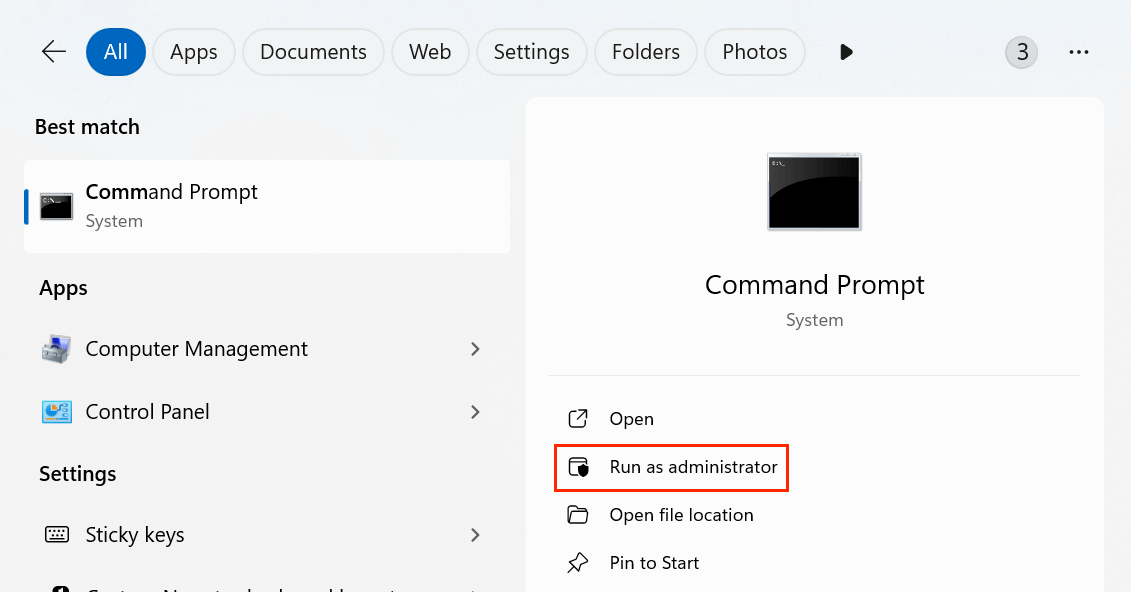 reformatting or repairing a damaged SSD using Command Prompt