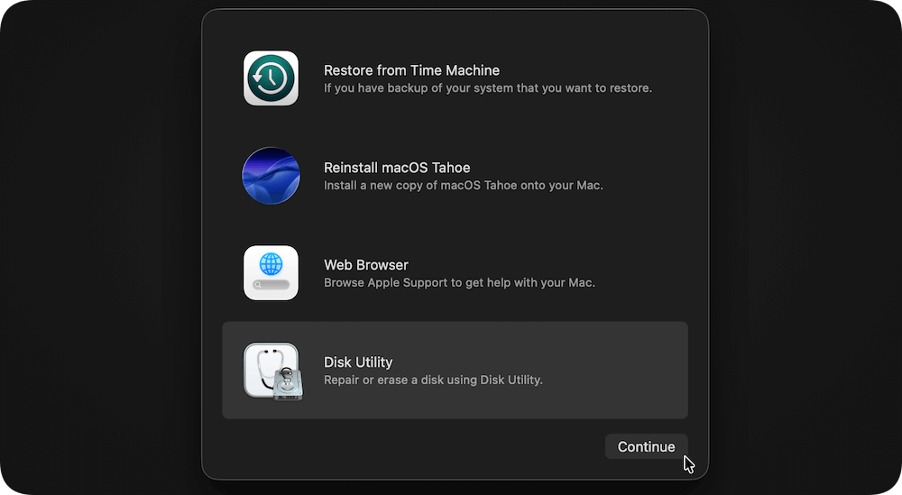reinstall macOS Tahoe