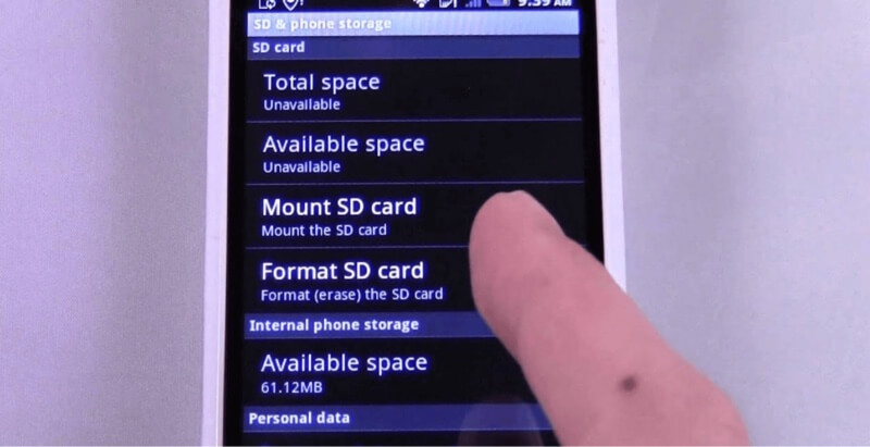 corrupted Android SD cards can be repaired 