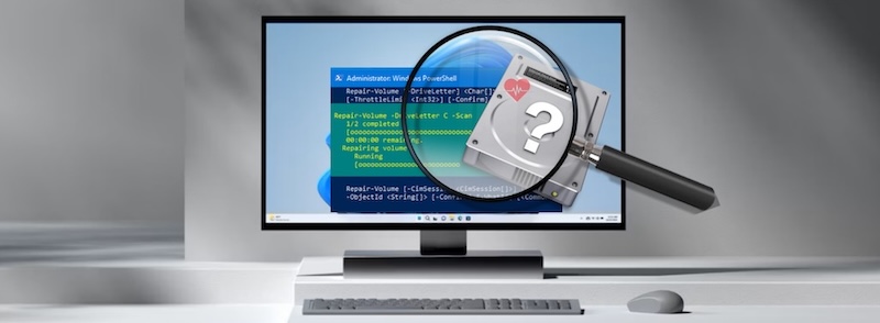 repair a disk with PowerShell