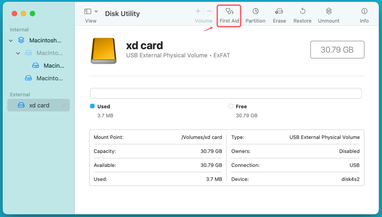 repairing xD cards