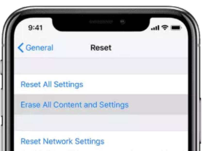 Reset iPhone device settings