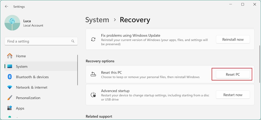 restart or force restart a Windows PC