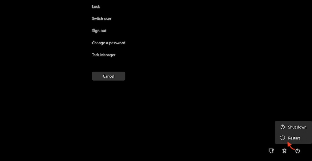 restart or force restart a Windows PC