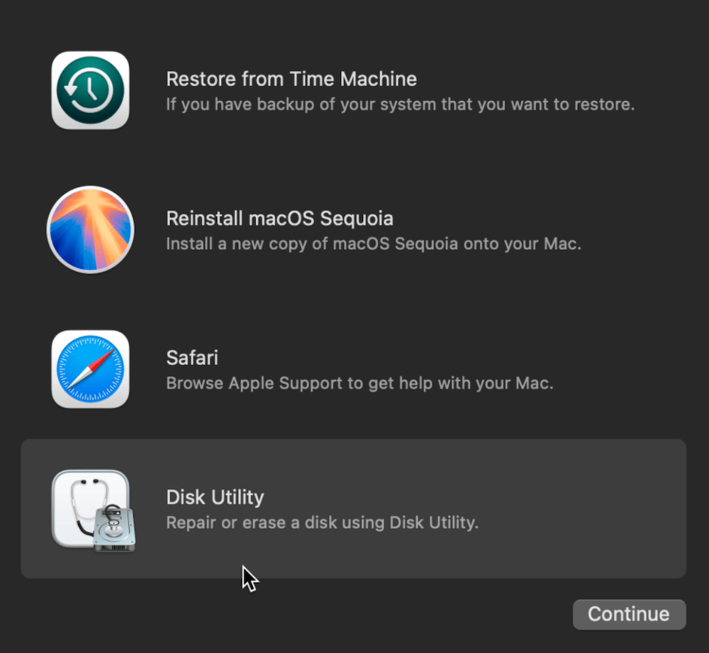 restore Mac from backup