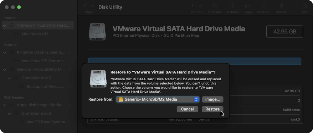 restore Mac from backup