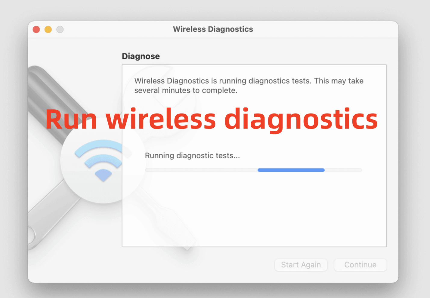 Wireless Diagnostics tool
