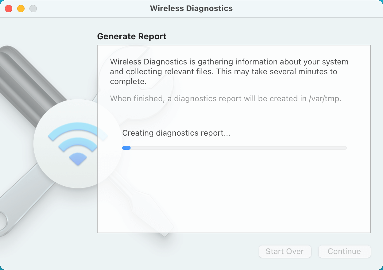 Wireless Diagnostics tool