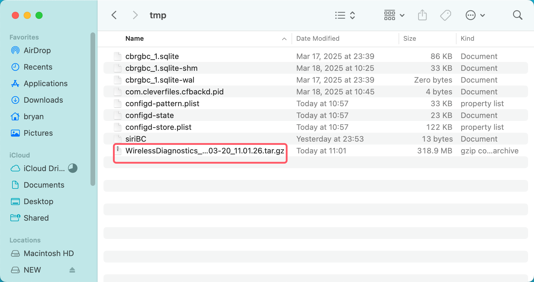 Wireless Diagnostics tool