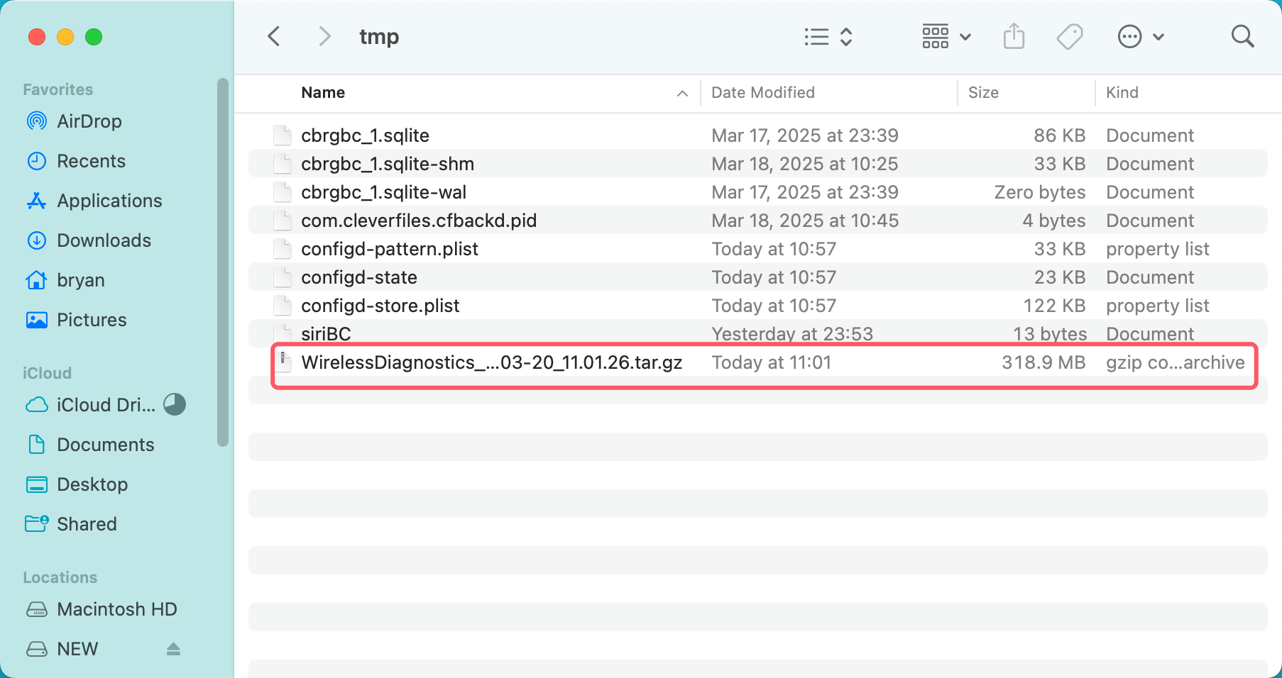 Wireless Diagnostics tool