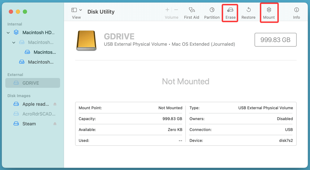 recover lost data from your SanDisk G-DRIVE on Mac