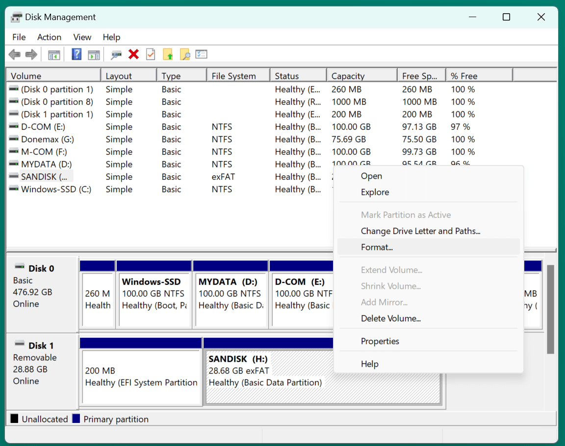 Fix SanDisk Device Won't Format Error on Windows