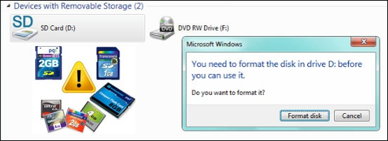 unformat Camera SD card