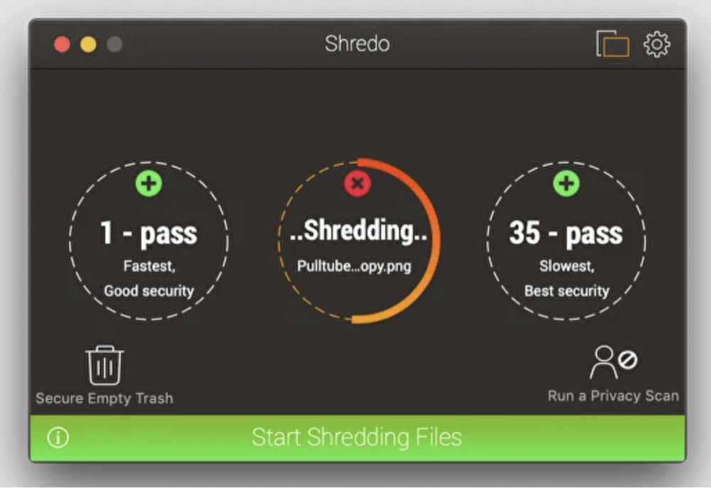 shred a PDF file on Mac