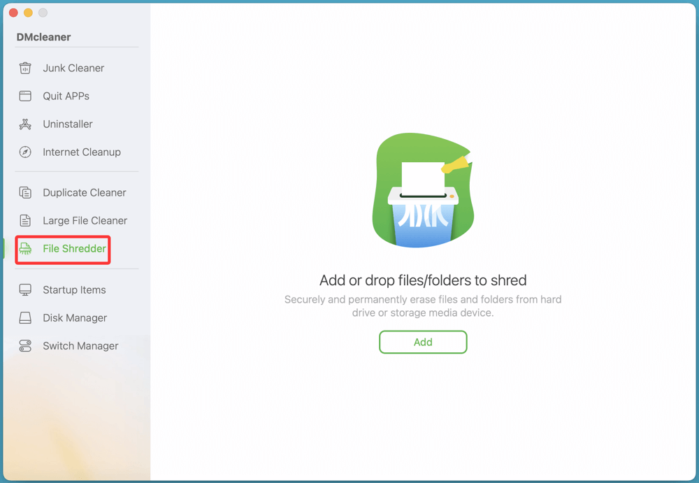 shred a PDF file on Mac