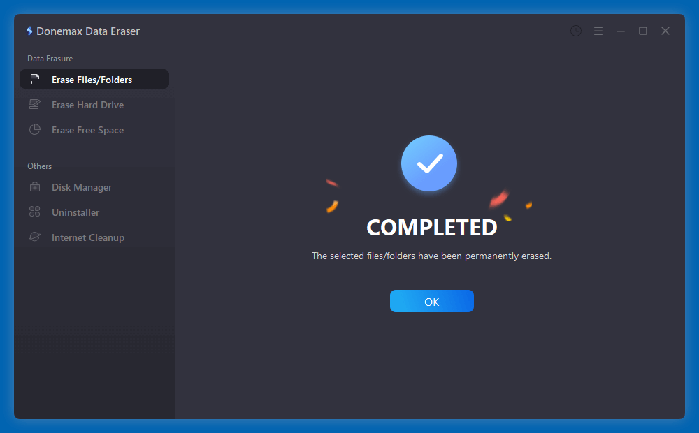 permanently shred a text file
