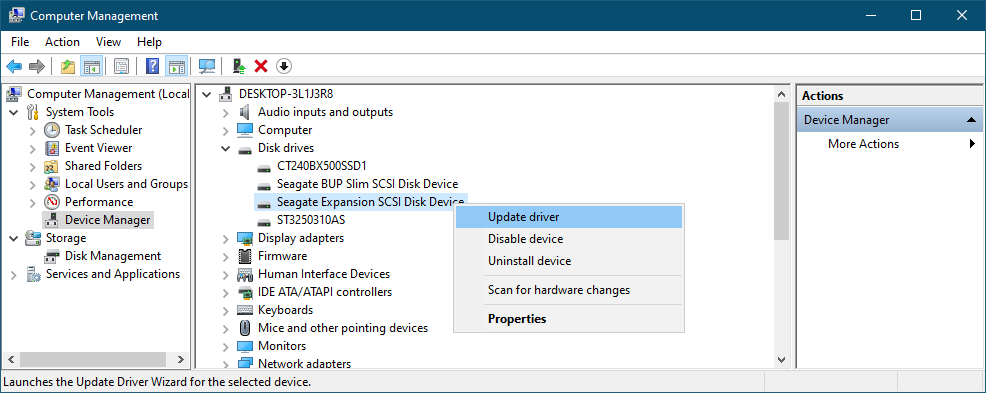 update disk driver