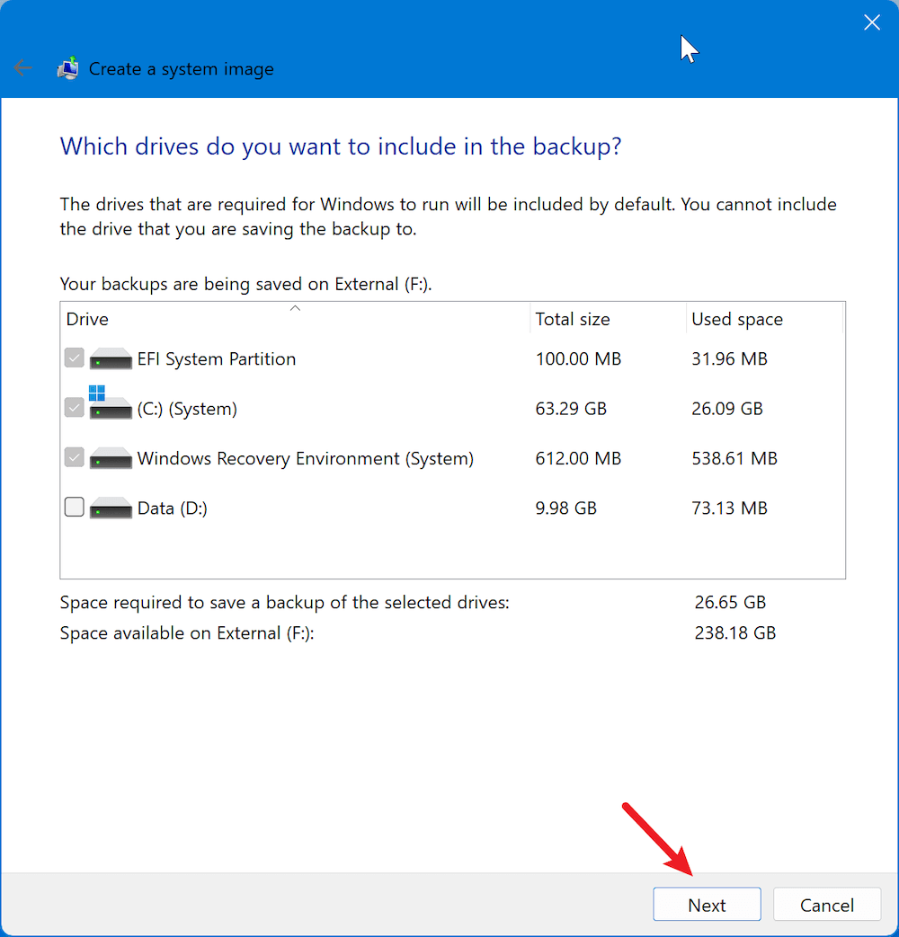 System Restore on Windows
