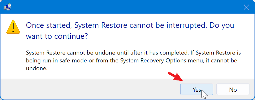 System Restore on Windows