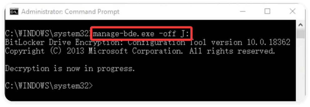 turn off BitLocker on Windows 11/10