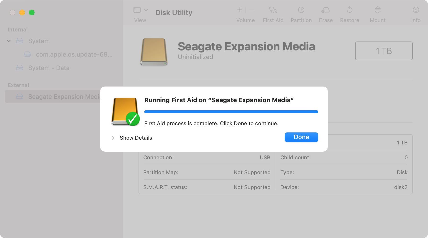 fix the uninitialized issue with Disk Utility