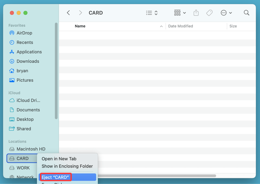 unmounting drives on Mac