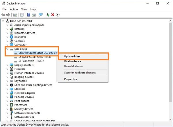 USB flash drive can't be recognized