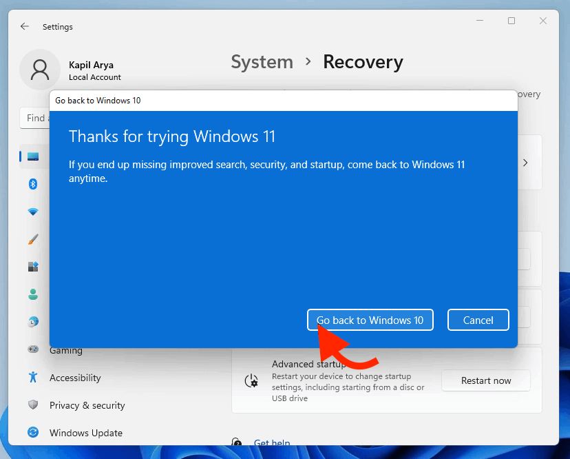 upgrade from Windows 10 to Windows 11