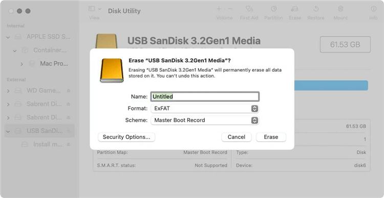format USB flash drive
