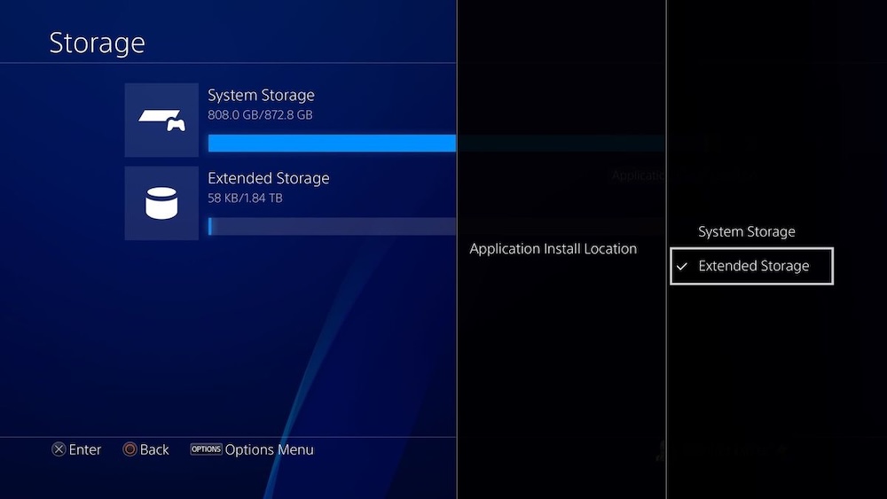 use external storage as primary default storage