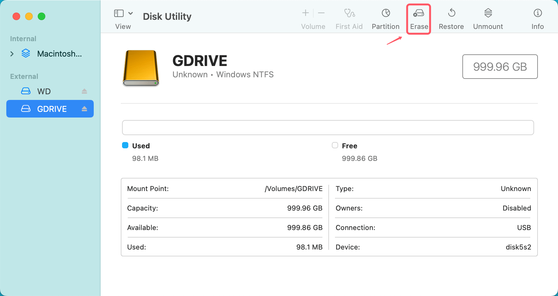 using G-DRIVE on your Mac