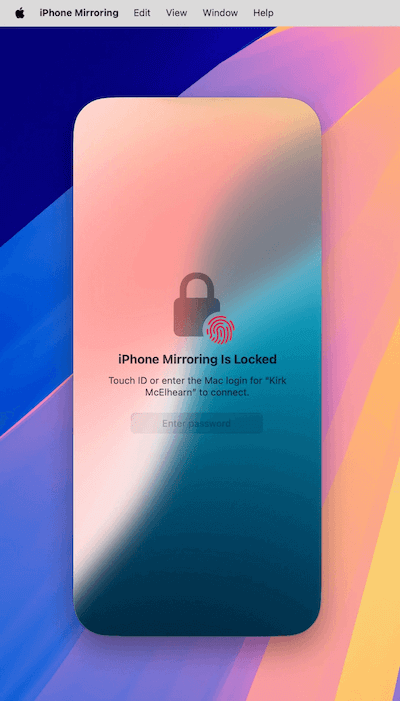 use iPhone mirroring on Mac