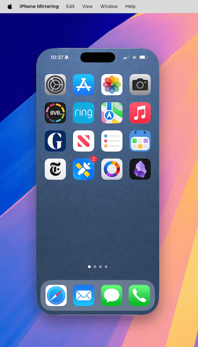 use iPhone mirroring on Mac