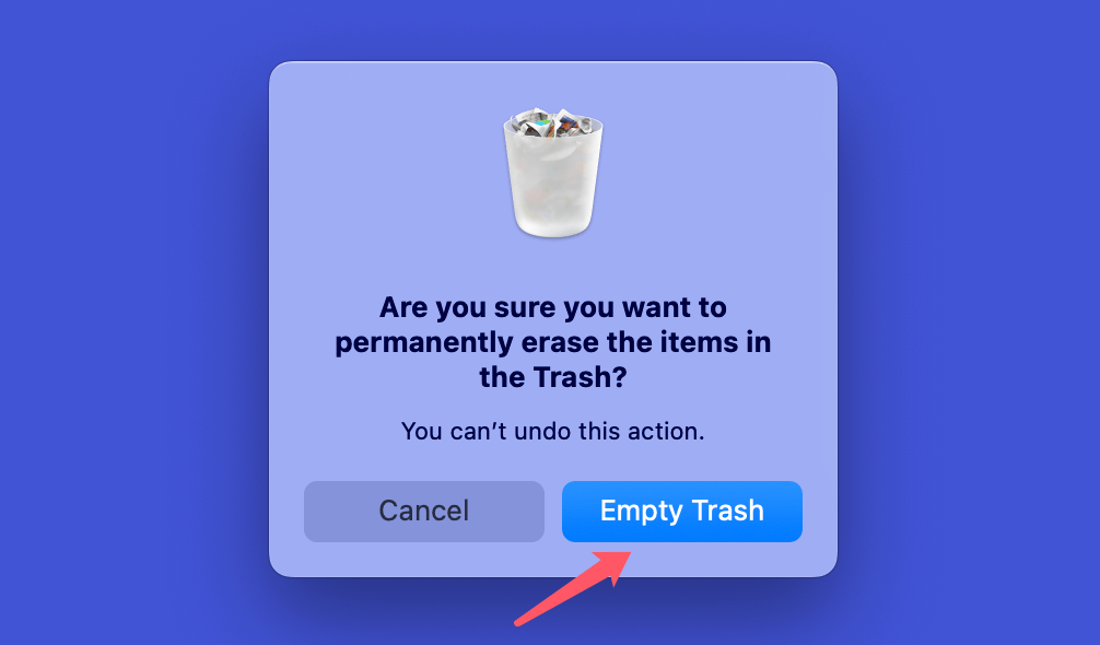 Use a Keyboard Shortcut to Empty the Trash