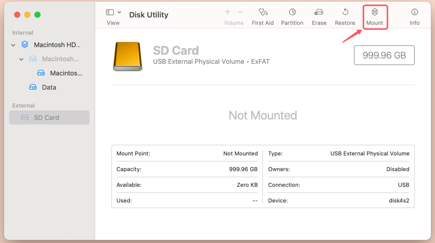 SD Card Not Recognized by Mac