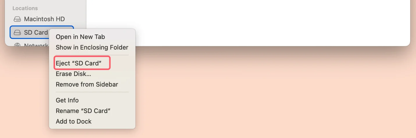 Finder Eject Button