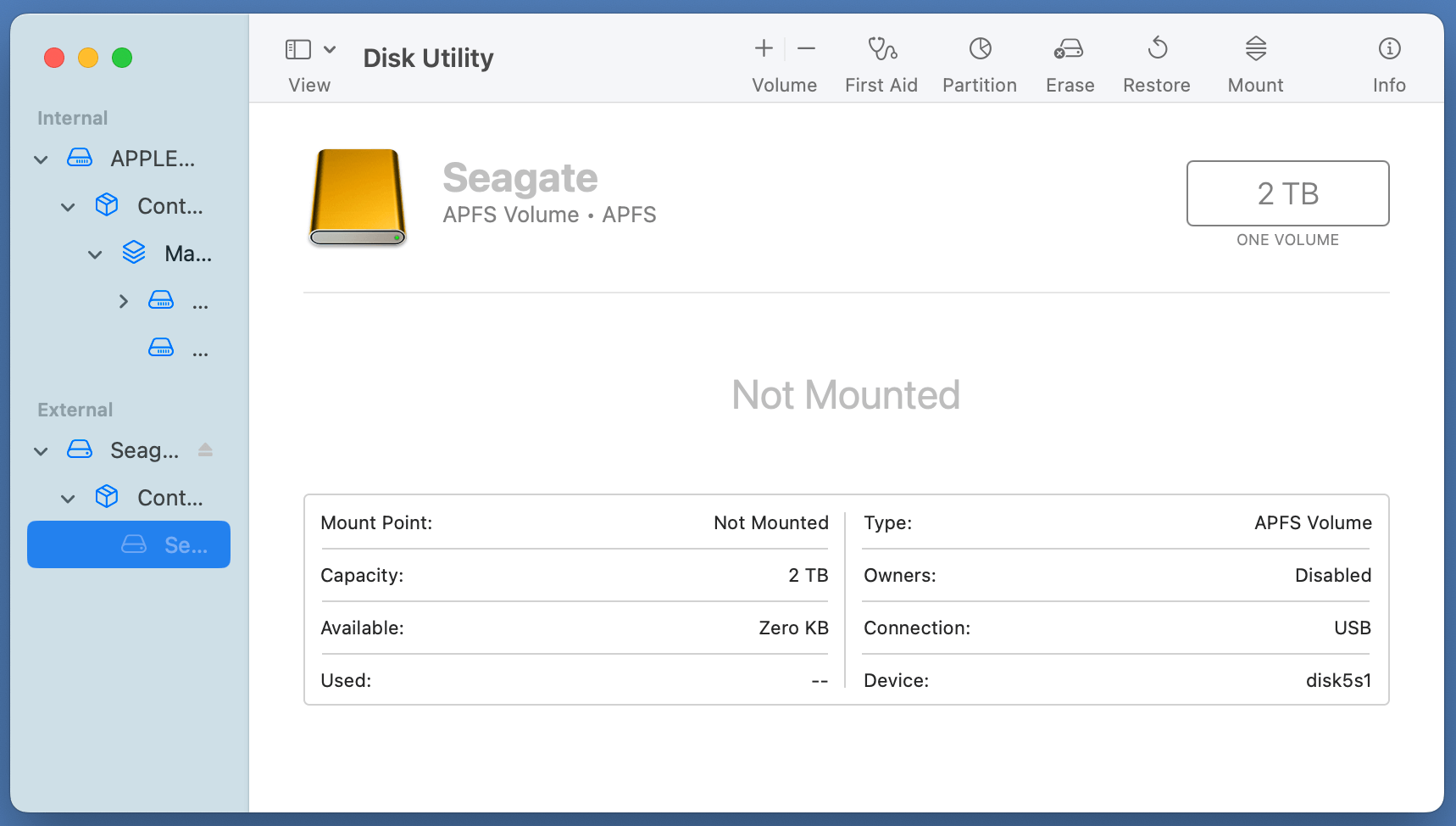 Use Seagate Ultra Compact SSD on Mac
