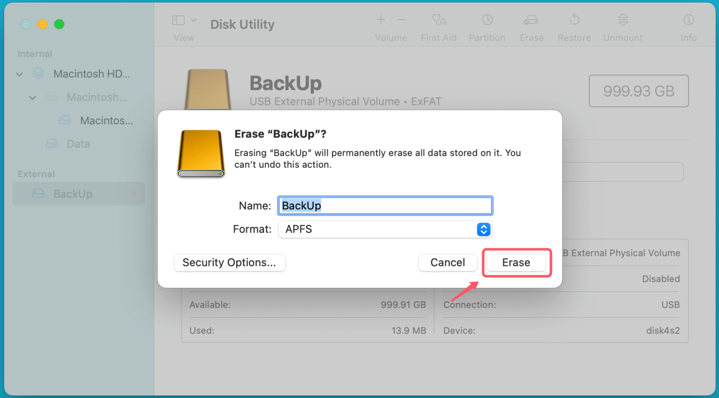 Preparing for Time Machine Backup on macOS Sequoia
