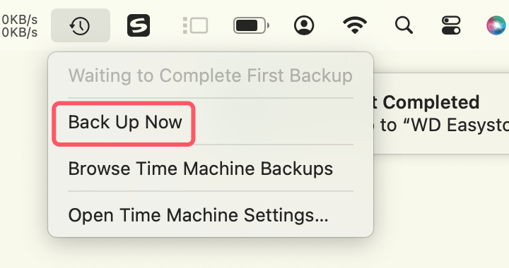 Configuring Time Machine Settings