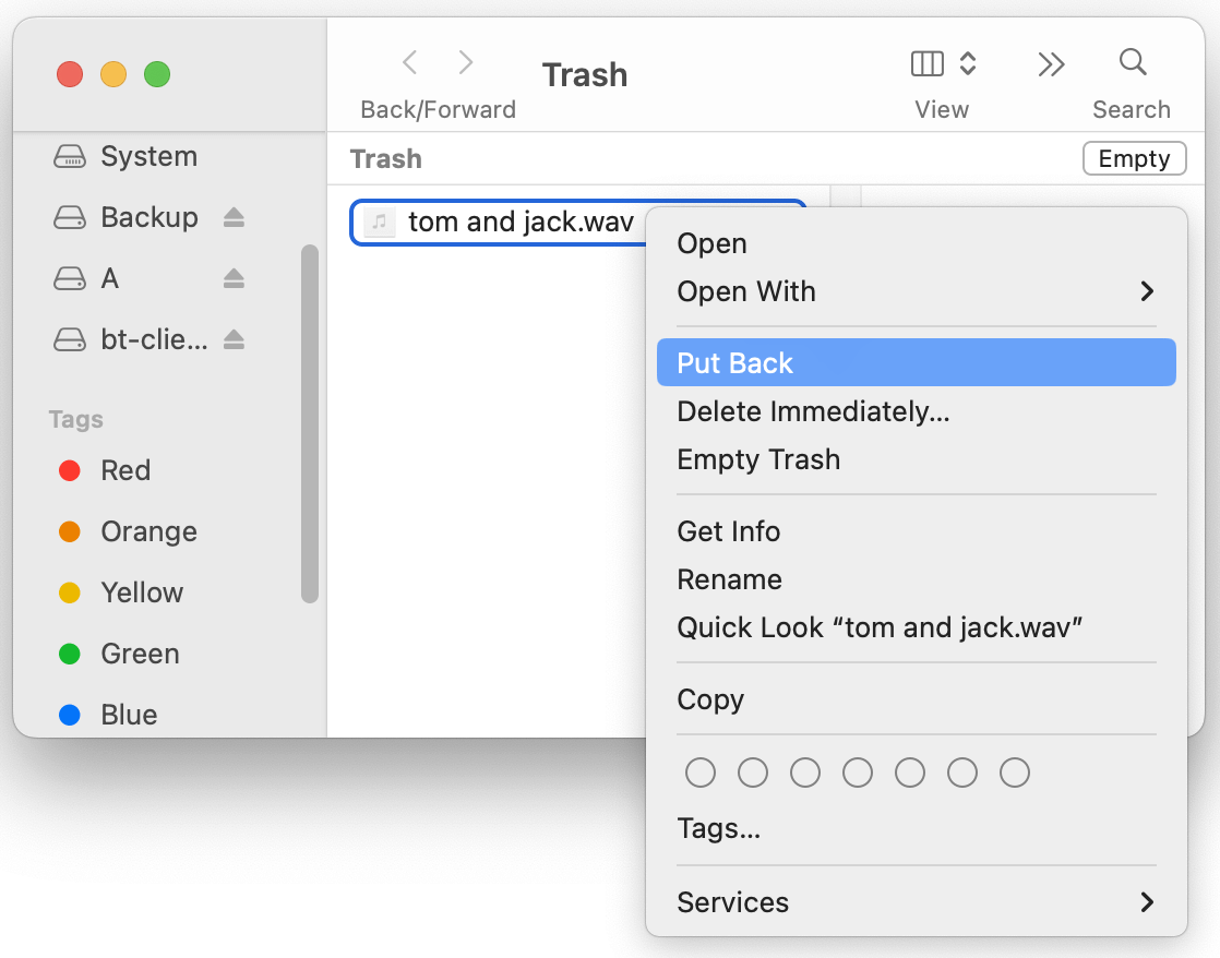 recover lost WAV audio files