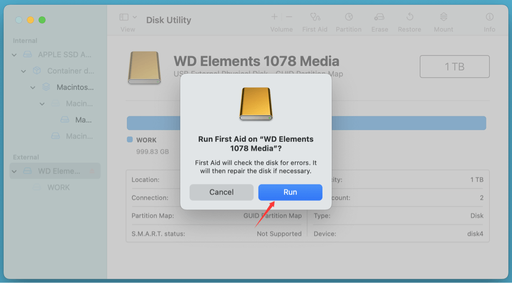 WD Elements not mounting on Mac