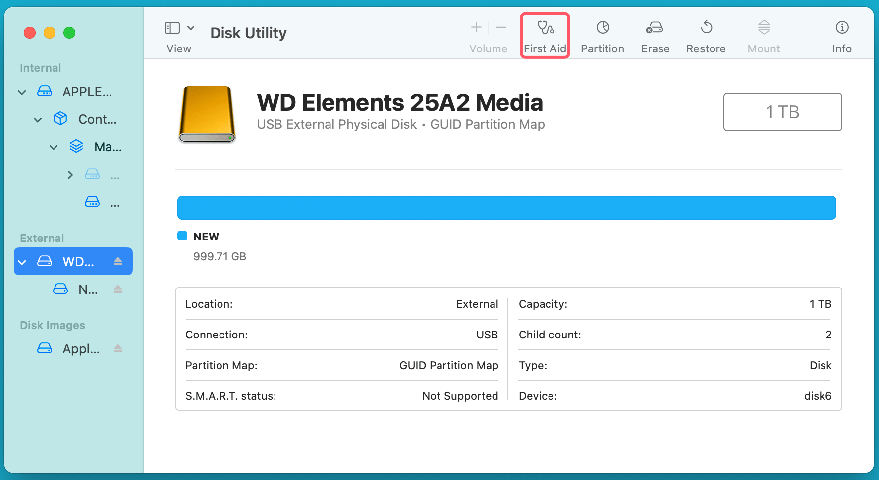 WD external hard drive not mounting on your Mac
