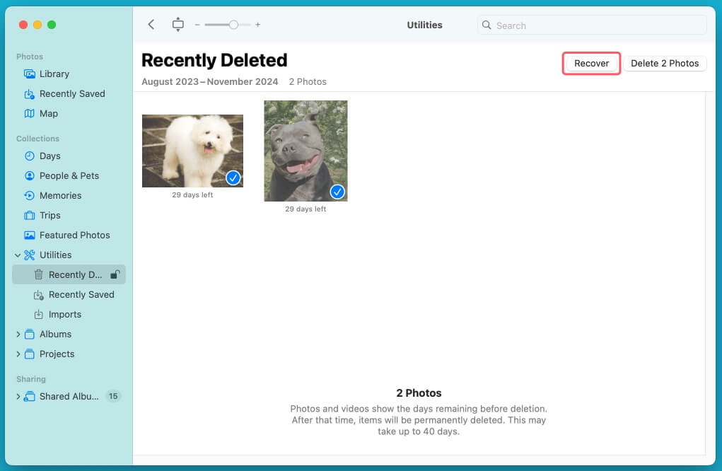 where deleted photos go on your Mac