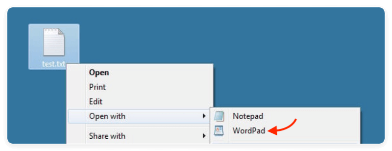 open text files on Windows