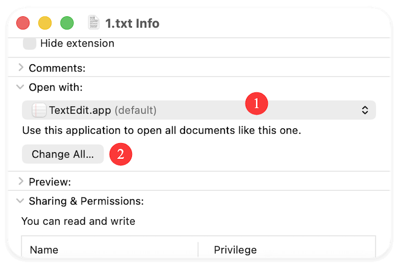 open text files on Mac